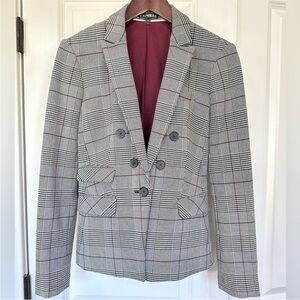 Express Gray Plaid / Houndstooth Blazer